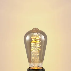 Lucande E27-pære ST64 4W 918 dæmpes titan, 2 stk