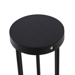 Lucande Evelis LED-vejlampe, sort, aluminium, sensor