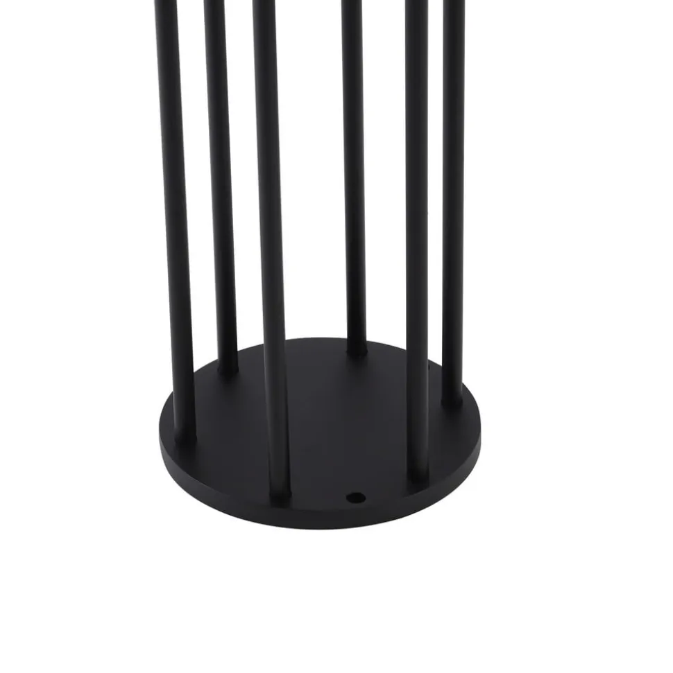 Lucande Evelis LED-vejlampe, sort, aluminium, sensor