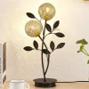 Lucande Evory bordlampe, 48 cm, 2 lyskilder, sort/guld, G9