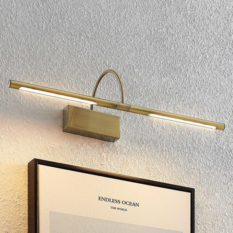 Lucande Fehmke LED-gallerilampe, antik messing
