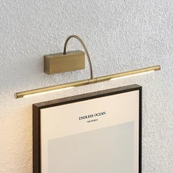 Lucande Fehmke LED-gallerilampe, antik messing