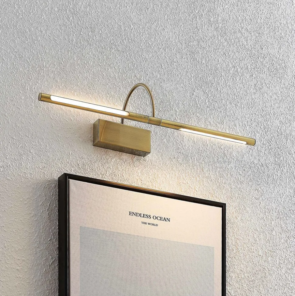 Lucande Fehmke LED-gallerilampe, antik messing