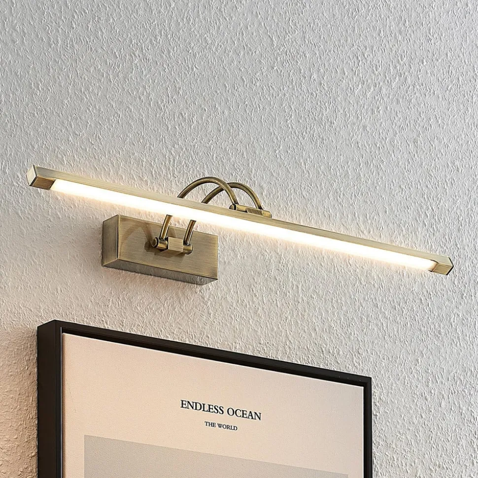 Lucande Felena LED-gallerilampe, antik messing