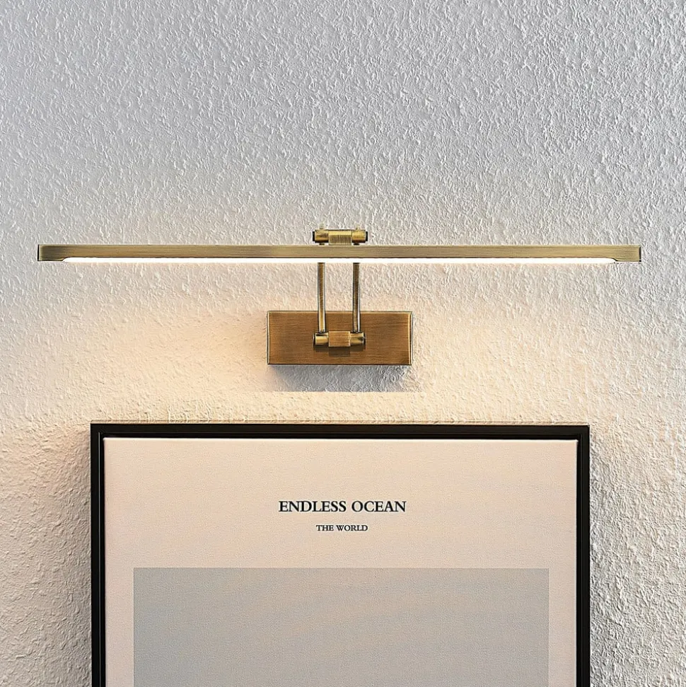 Lucande Felena LED-gallerilampe, antik messing