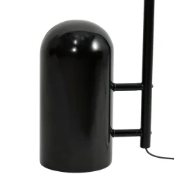 Lucande gulvlampe Alviero, 157 cm, sort, metal, marmor