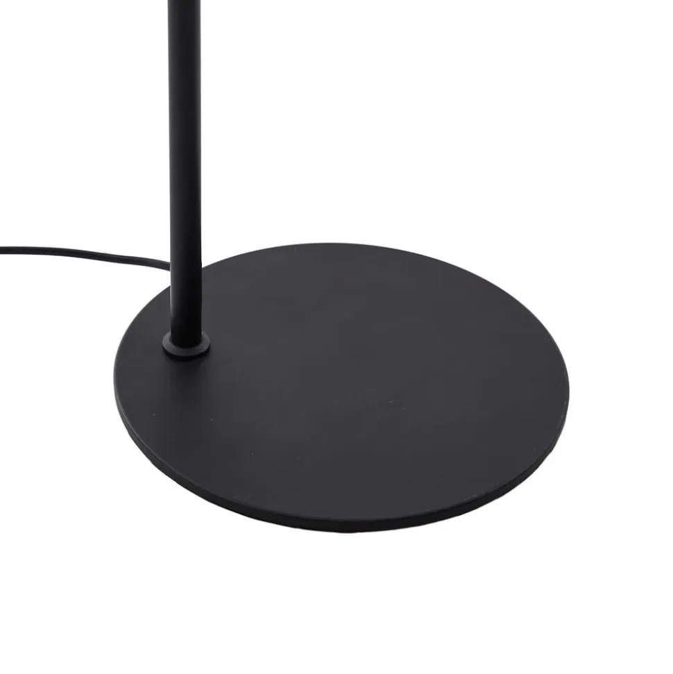 Lucande gulvlampe Eirian, sort, glas, 150 cm høj, E27