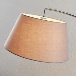 Lucande gulvlampe Evelyna, grå/sort, metal, 192 cm