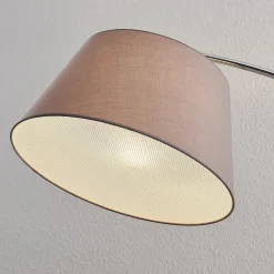 Lucande gulvlampe Evelyna, grå/sort, metal, 192 cm