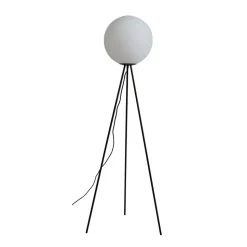 Lucande gulvlampe Kestralia, hvid, glas, Ø 35 cm, E27
