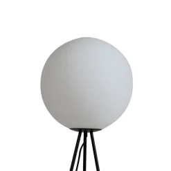 Lucande gulvlampe Kestralia, hvid, glas, Ø 35 cm, E27