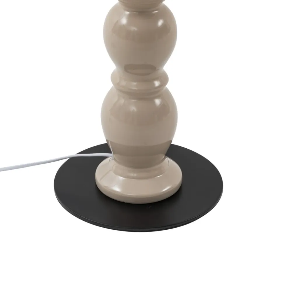 Lucande gulvlampe Lyndorin, beige, keramik, 150 cm
