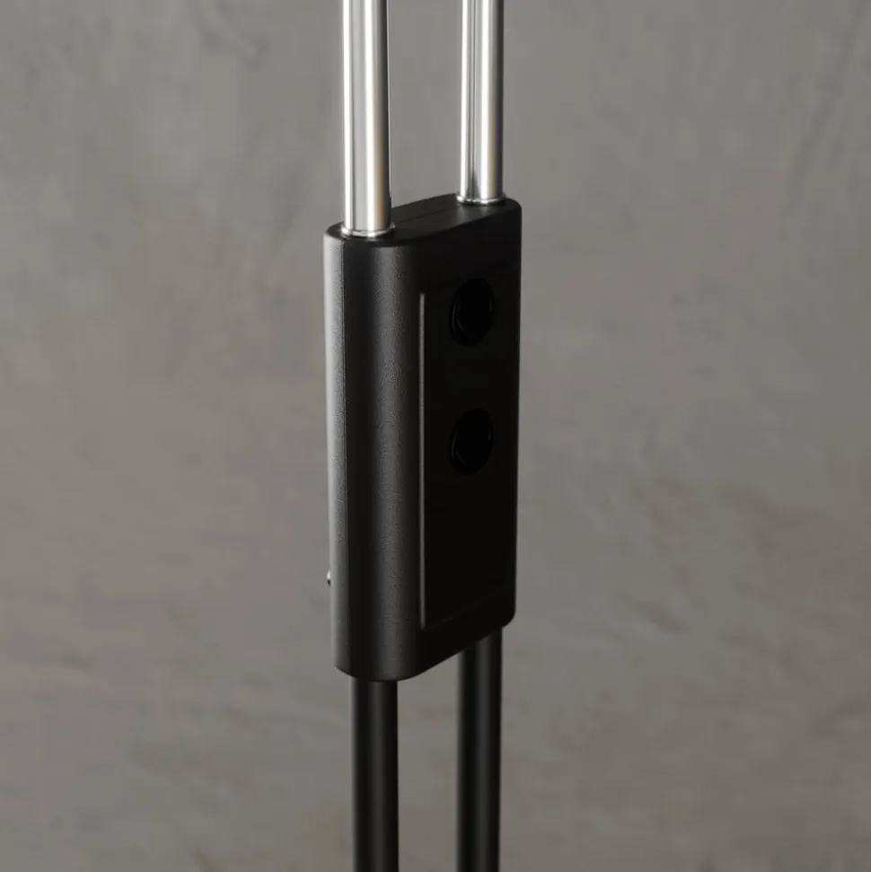 Lucande gulvlampe Medira, sort, 2 lyskilder, justerbar, GU10