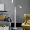 Lucande gulvlampe Medira, hvid, 2 lyskilder, justerbar, GU10