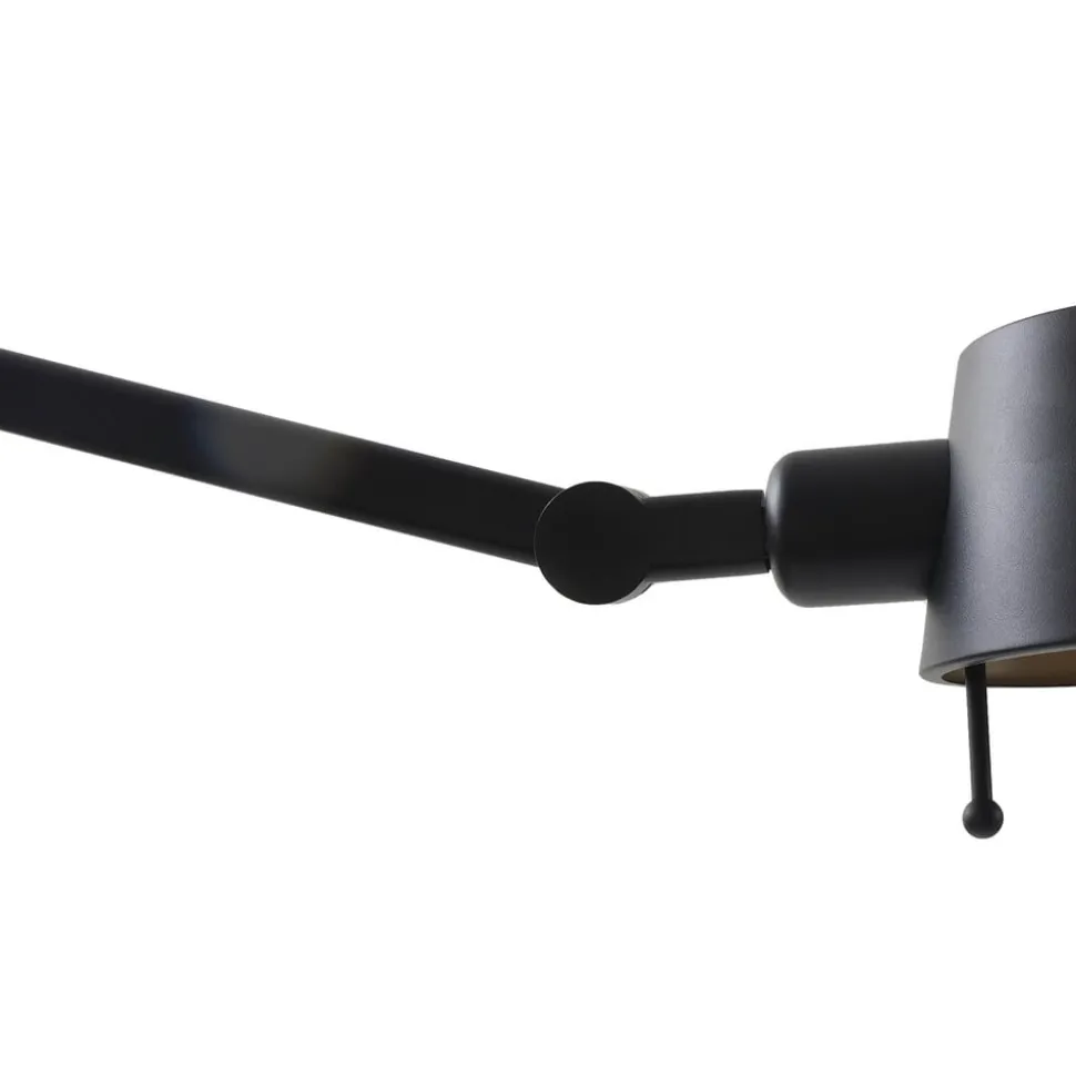 Lucande gulvlampe Silka, højde 216 cm, sort, metal
