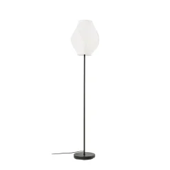 Lucande gulvlampe Tovina, tekstil, hvid, højde 165 cm