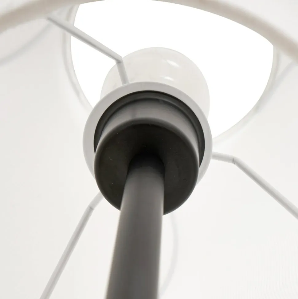 Lucande gulvlampe Tovina, tekstil, hvid, højde 165 cm