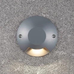 Lucande gulv-spotlight med LED Jeffrey, sølv, 1 lysudgang