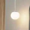 Lucande hængelampe Bidolo, kromfarvet, glas, Ø 15 cm, IP44