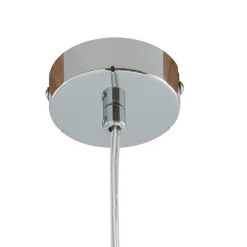 Lucande hængelampe Bidolo, kromfarvet, glas, Ø 15 cm, IP44