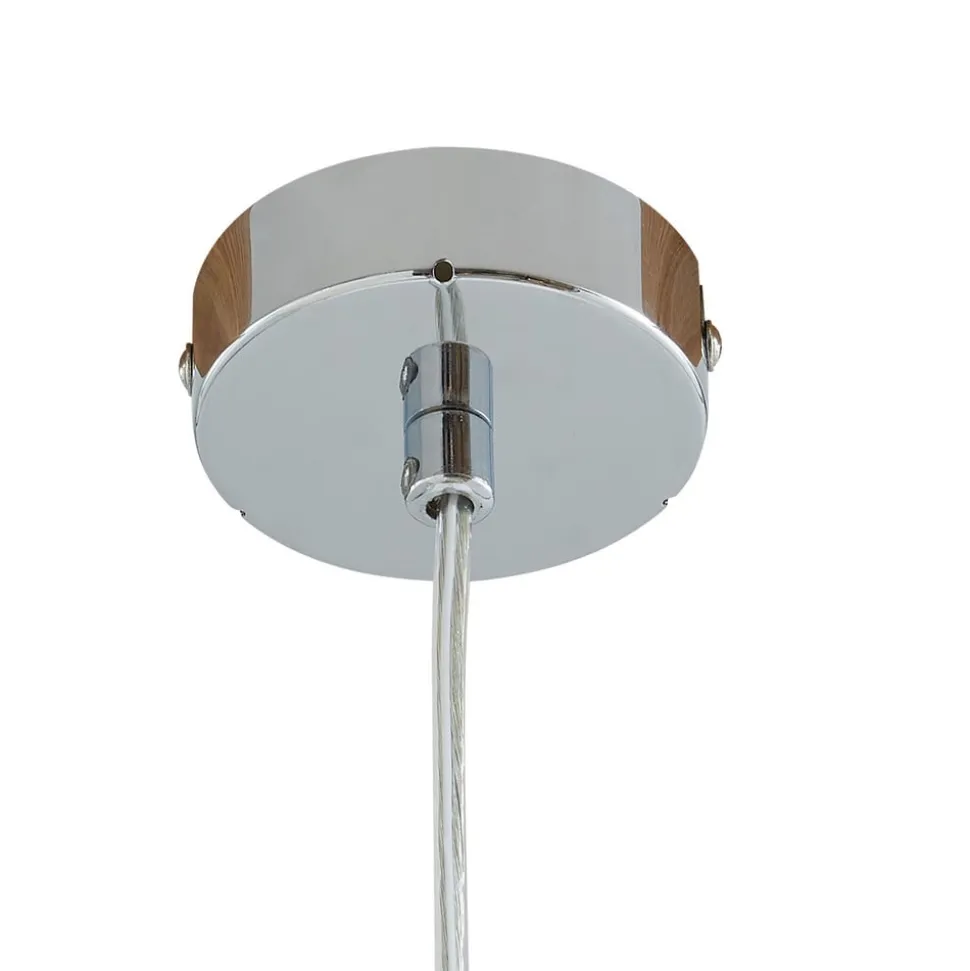 Lucande hængelampe Bidolo, kromfarvet, glas, Ø 15 cm, IP44