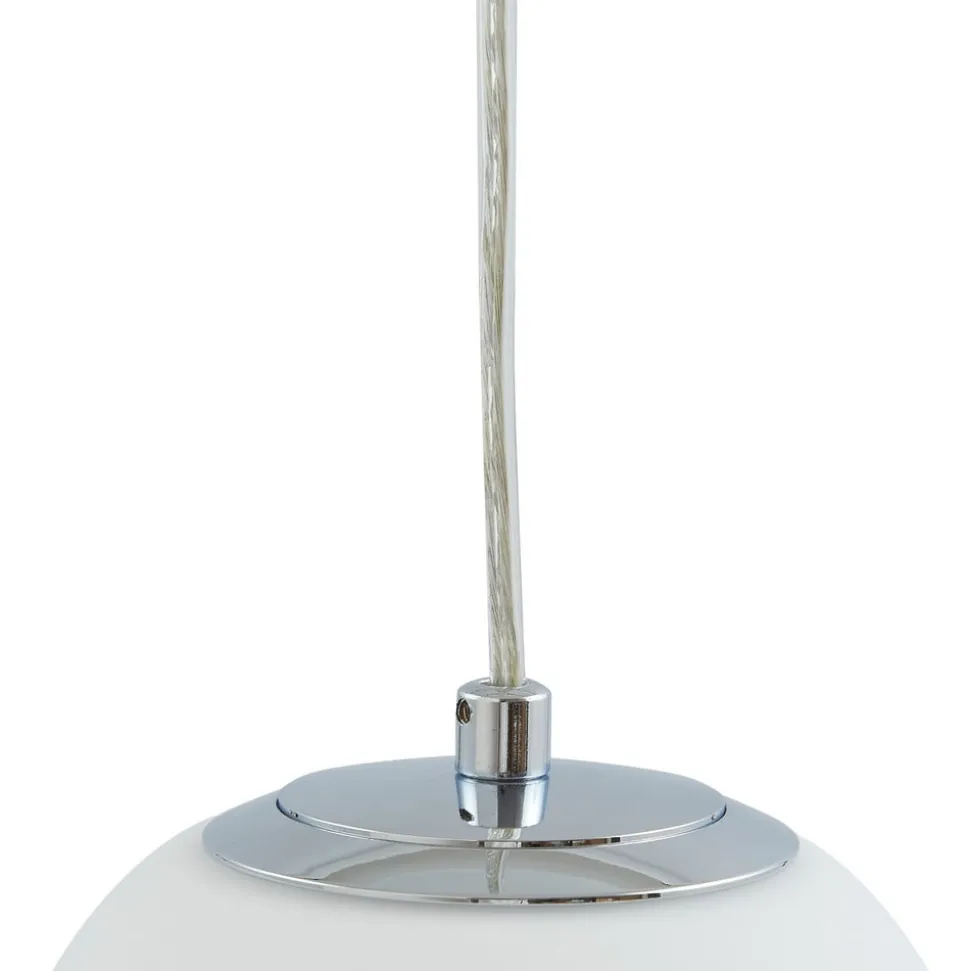Lucande hængelampe Bidolo, kromfarvet, glas, Ø 15 cm, IP44