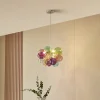 Lucande hængelampe Diborah, Ø 40 cm, farvet, glas, G9