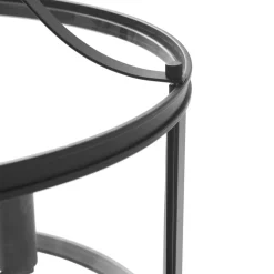 Lucande hængelampe Eryk, Ø 40 cm, sort, glas, 3 lyskilder