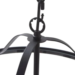 Lucande hængelampe Eryk, Ø 40 cm, sort, glas, 3 lyskilder