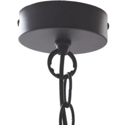 Lucande hængelampe Eryk, Ø 40 cm, sort, glas, 3 lyskilder