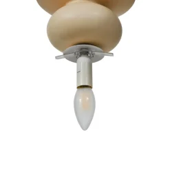 Lucande hængelampe Fidelo, hvid/gul, glas, keramik, 18 cm