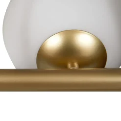 Lucande hængelampe Isandro, 95 cm, guld, hvid, 7 lyskilder, G9