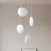 Lucande hængelampe Lunelle, messing, glas, 4 lyskilder, Ø 40 cm