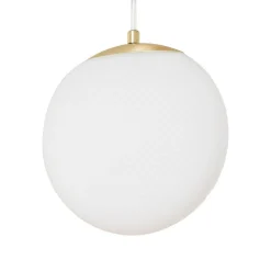 Lucande hængelampe Lunelle, messing, glas, 4 lyskilder, Ø 40 cm