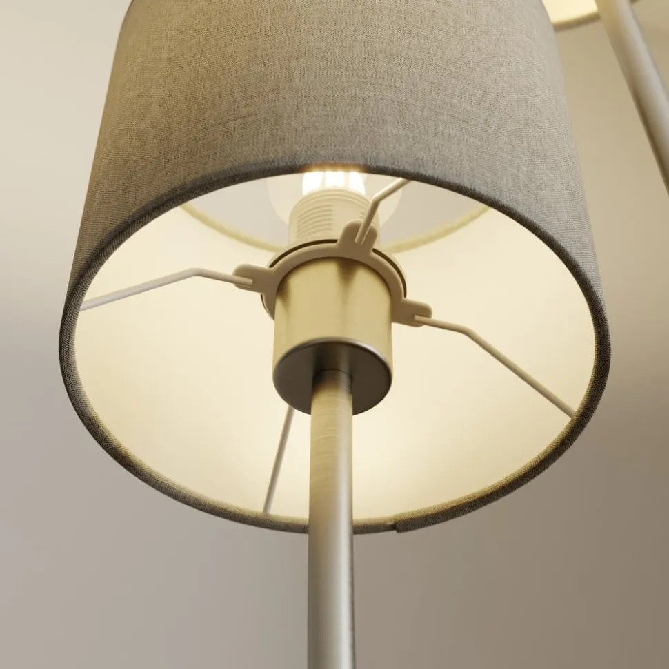 Lucande Juljana gulvlampe, 2 lk., stofskærme
