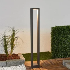 Lucande Jupp LED-vejlampe, 90 cm, antracit, metal, IP54