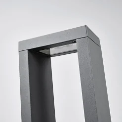 Lucande Jupp LED-vejlampe, 90 cm, antracit, metal, IP54