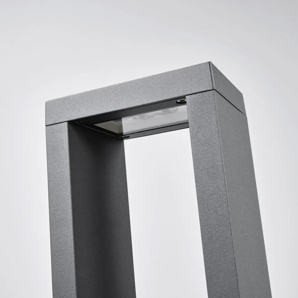 Lucande Jupp LED-vejlampe, 90 cm, antracit, metal, IP54