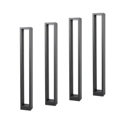 Lucande Jupp LED-vejlampe, sæt med 4, 90 cm, antracit, IP54