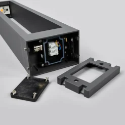 Lucande Jupp LED-vejlampe, 60 cm, antracit, metal, IP54