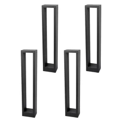 Lucande Jupp LED-vejlampe, sæt med 4, 60 cm, antracit, IP54