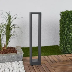 Lucande Jupp LED-vejlampe, sæt med 4, 60 cm, antracit, IP54
