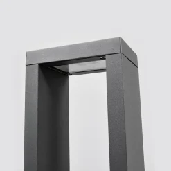 Lucande Jupp LED-vejlampe, sæt med 4, 60 cm, antracit, IP54