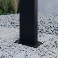 Lucande Juvia LED-vejlampe, 100 cm, antracit, metal, IP54
