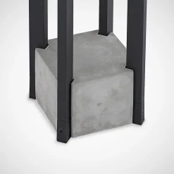 Lucande Kalisa vejlampe, E27, IP44, 70 cm, grå, metal