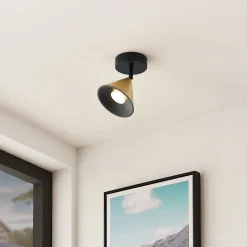 Lucande Kartio loftlampe 1 lysk., drejelig messing