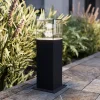Lucande Keke sokkellampe, højde 30 cm, antracit, aluminium
