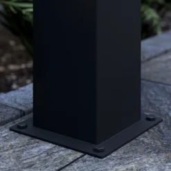 Lucande Keke sokkellampe, højde 50 cm, antracit, aluminium