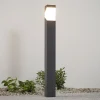 Lucande Kiran vejlampe, 100 cm, grå, metal, IP44, E27