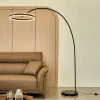 Lucande LED buelampe Yekta, sort, 183 cm, dæmpbar